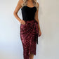 Siobhan Wrap Sequin Skirt - Wine