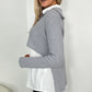 Tanya All In One Knit & Shirt - Grey