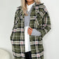 Bia Oversized Check Coat - Green