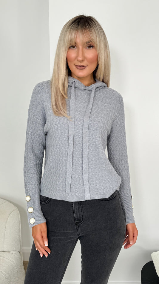 Sonya hooded jumper - Grey