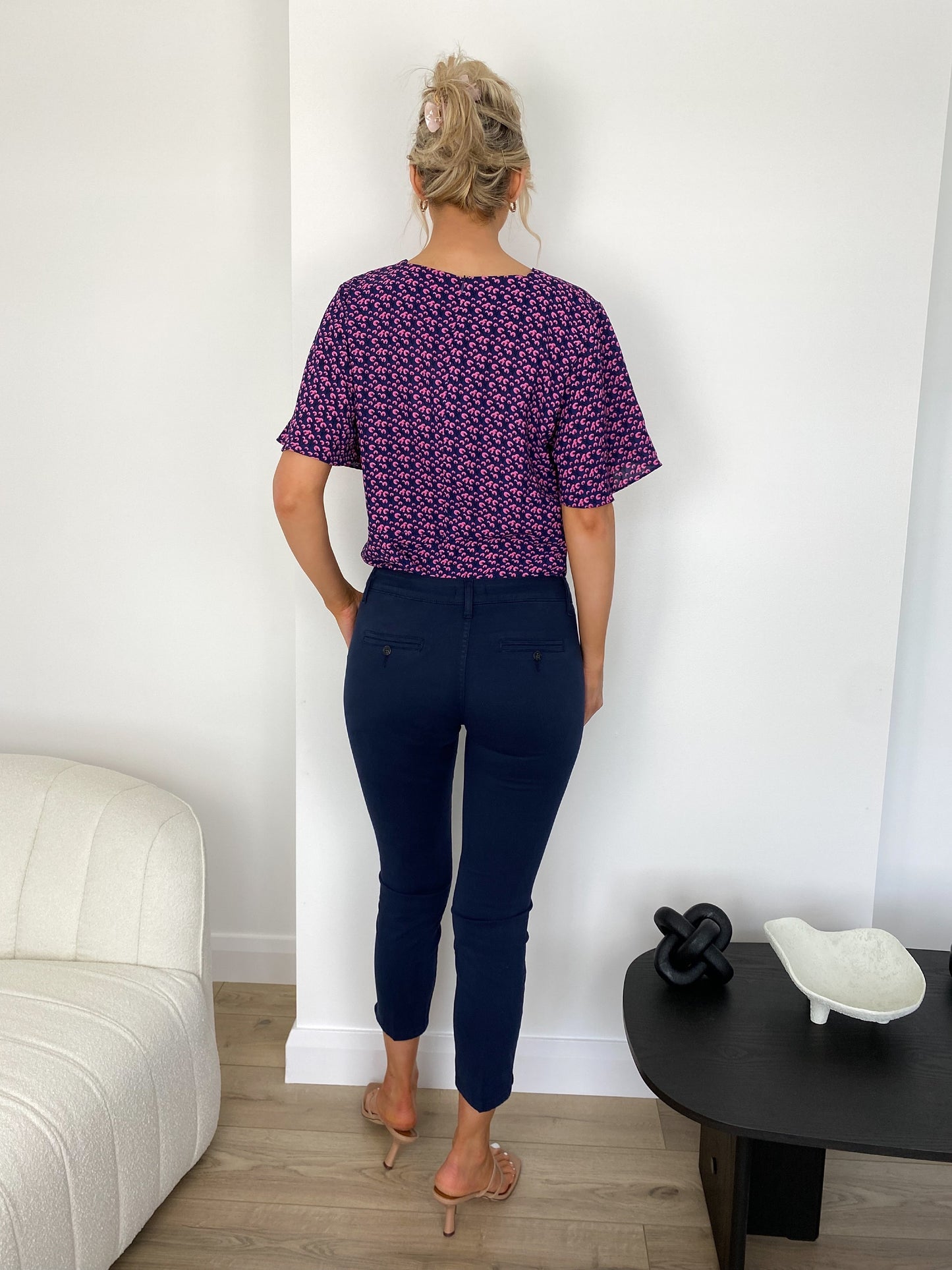 Martina Trousers with Front Pockets - Navy
