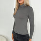 Silvia Polo Neck Top - Grey