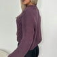 Carla Dusty Purple Soft Hand Chunky Knitted Wool Jumper