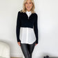 Tanya All In One Knit & Shirt - Black
