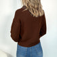 Veronica collar jumper with heart print - Brown