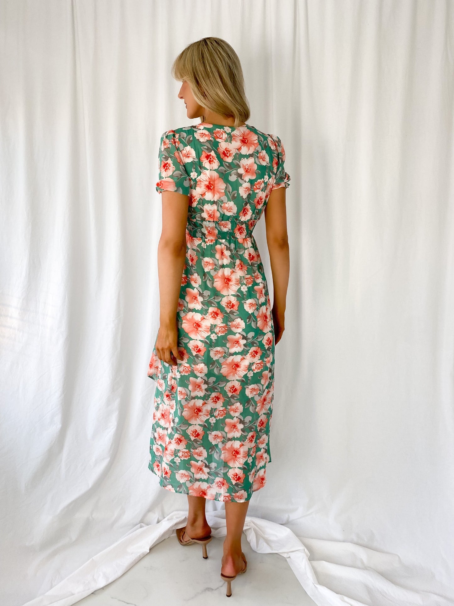 Vivienne Floral Dress with Side Slit