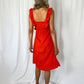 Donna Linen Dress - Red