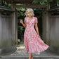 Fiona Floral Midi Dress - Pink