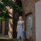 Silvia Floral Wrap Dress - Blue