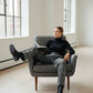 Tailored Check Wool Trousers - Grey