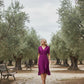 Sonya Ruffle Dress - Magenta