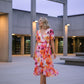 Shona Floral Ruffle Midi Dress