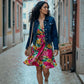 Jenny Crop Denim Jacket - Dark Blue