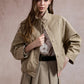 Anna Trench Bomber Jacket - Light Khaki