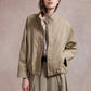 Anna Trench Bomber Jacket - Light Khaki