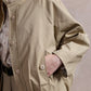 Anna Trench Bomber Jacket - Light Khaki