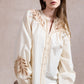 Carol Embroidered Shirt - Beige