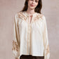 Carol Embroidered Shirt - Beige