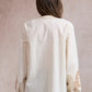 Carol Embroidered Shirt - Beige