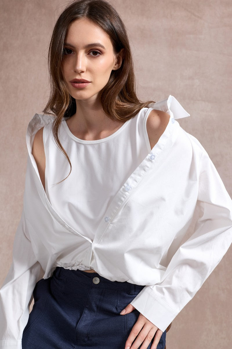 Carmel Two-Piece Shirt - White