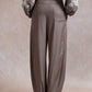 Lynsey Barrel Leg Trousers - Light Brown