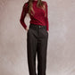 Lynsey Barrel Leg Trousers - Chocolate Brown