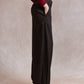 Lynsey Barrel Leg Trousers - Chocolate Brown
