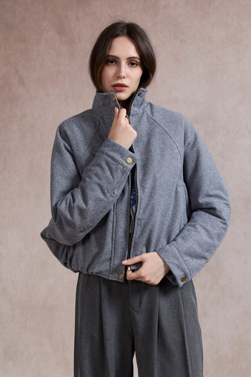 Ruth Bomber Jacket - Grey