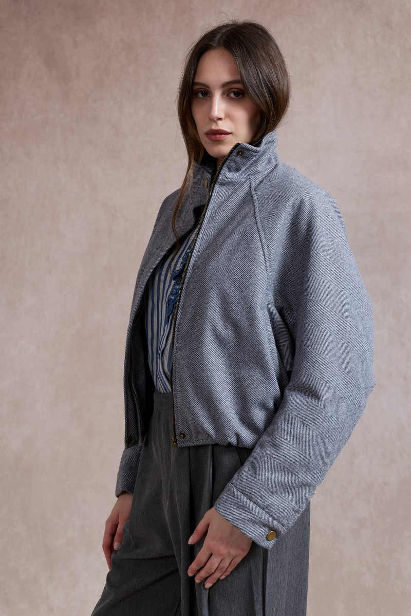 Ruth Bomber Jacket - Grey