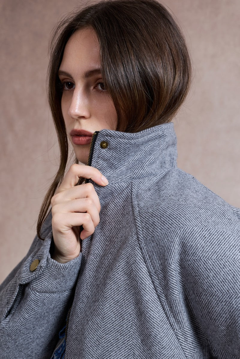Ruth Bomber Jacket - Grey
