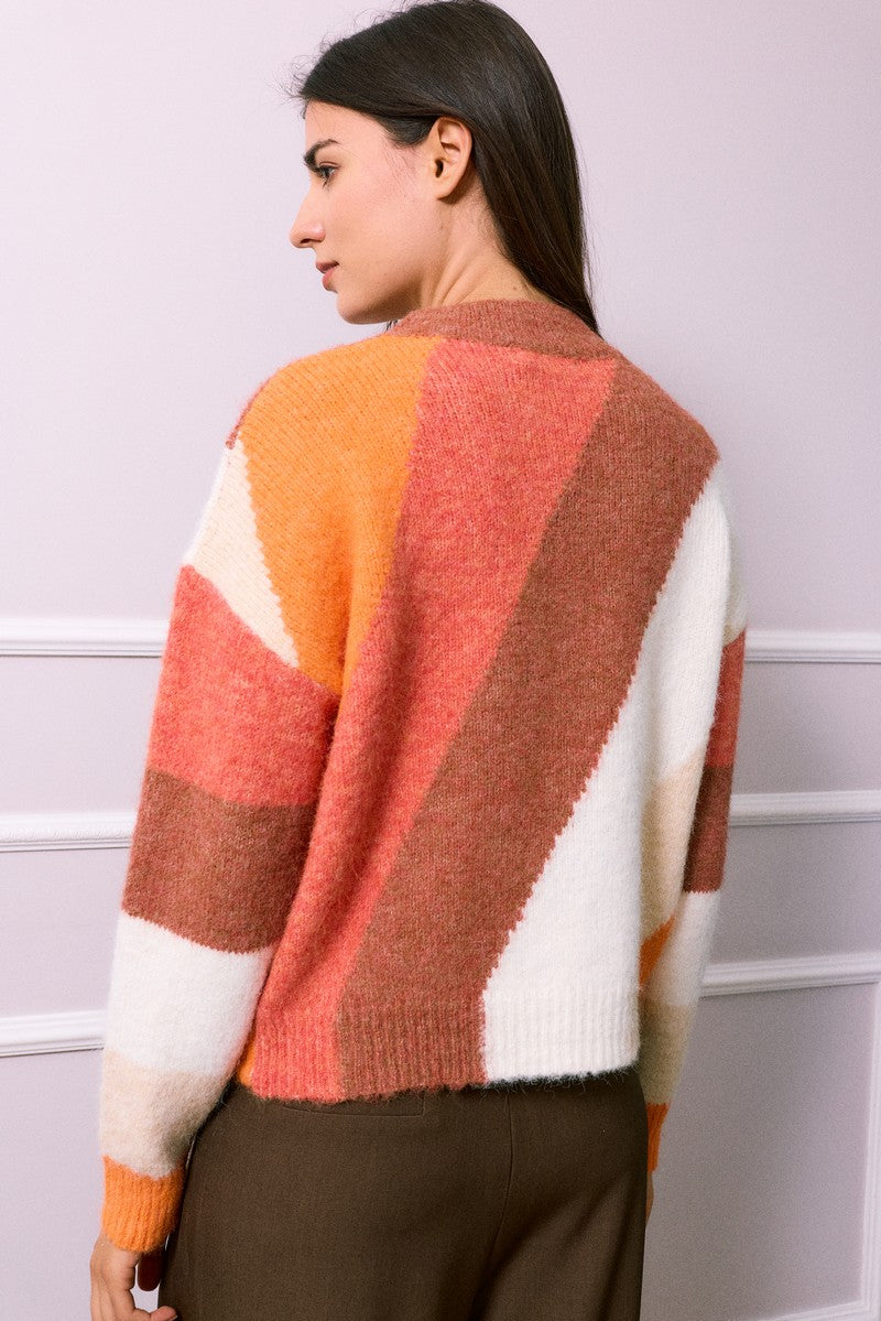 Ellis Pattern Jumper - Orange