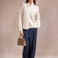 Sharon Knitted Scarf Jumper - Beige