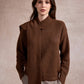 Sharon Knitted Scarf Jumper - Chocolate Brown
