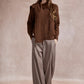 Sharon Knitted Scarf Jumper - Chocolate Brown