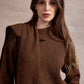 Sharon Knitted Scarf Jumper - Chocolate Brown