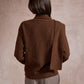 Sharon Knitted Scarf Jumper - Chocolate Brown