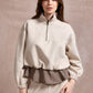 Amanda Chech Sweatshirt - Beige and Brown