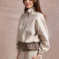 Amanda Chech Sweatshirt - Beige and Brown