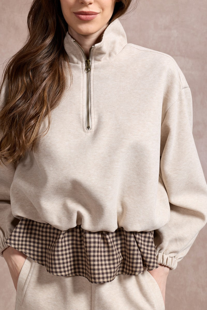 Amanda Chech Sweatshirt - Beige and Brown