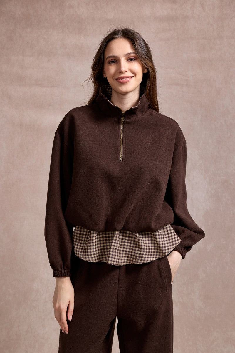 Amanda Chech Sweatshirt - Chocolate Brown