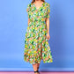 Nicole Green Floral Print Dress