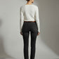 Anne Long Sleeved Pattern Top - Ecru