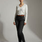 Anne Long Sleeved Pattern Top - Ecru