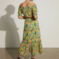 Nicole Green Floral Print Dress