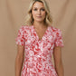 Fiona Floral Midi Dress - Pink