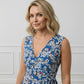 Silvia Floral Wrap Dress - Blue
