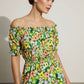 Nicole Green Floral Print Dress