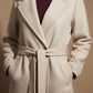 Rachel Belted Maxi Coat - Light Beige