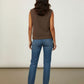 Monica Sleeveless Side Buttons Knit - Brown