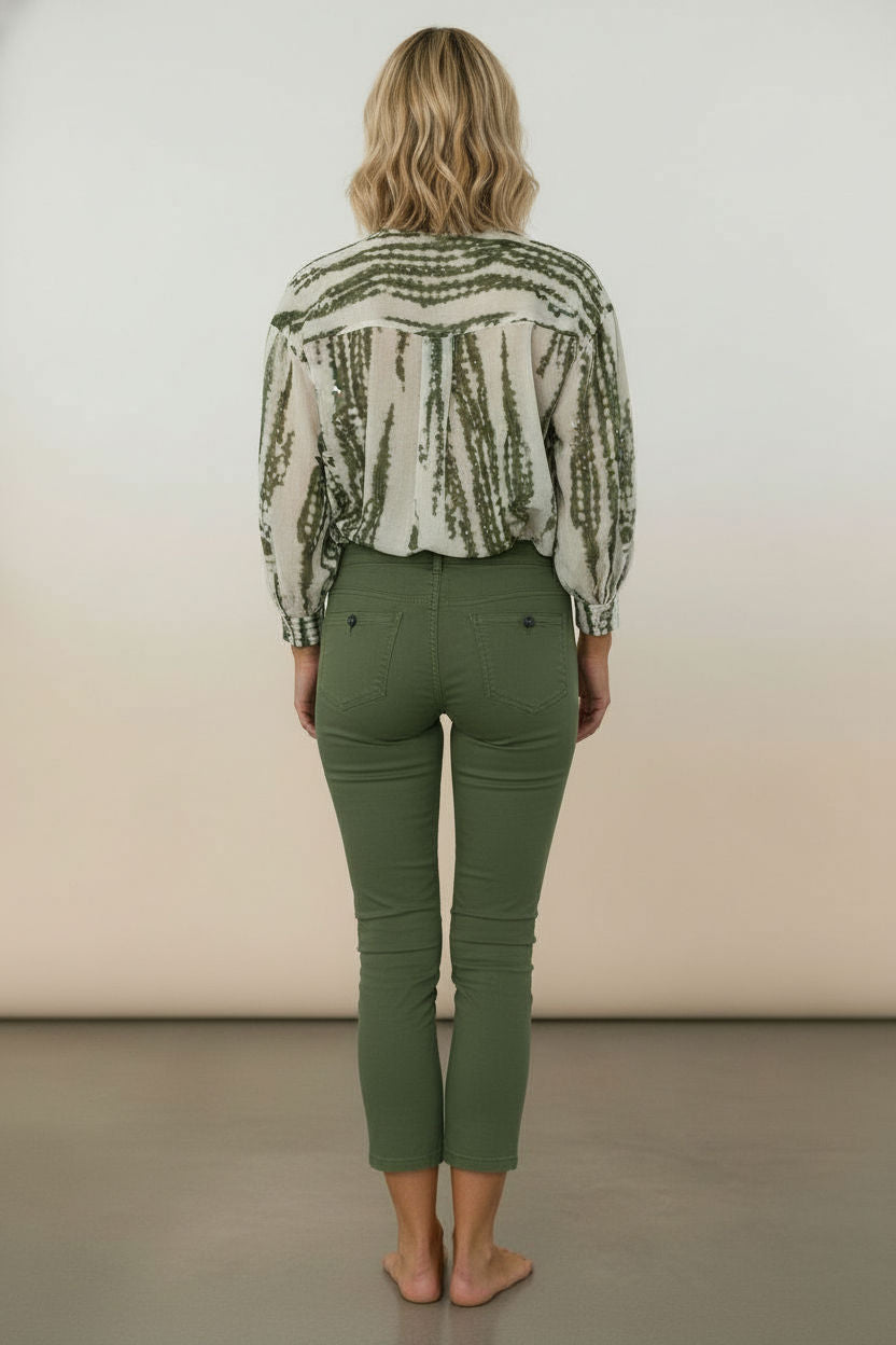Martina Trousers with Front Pockets - Khaki